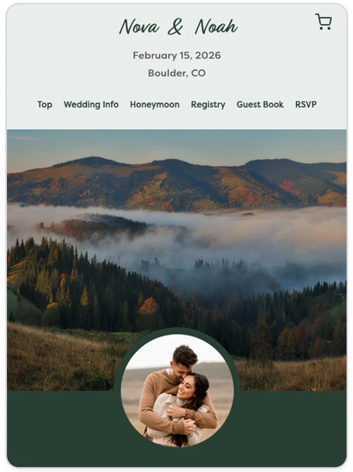 View sample wedding registry page